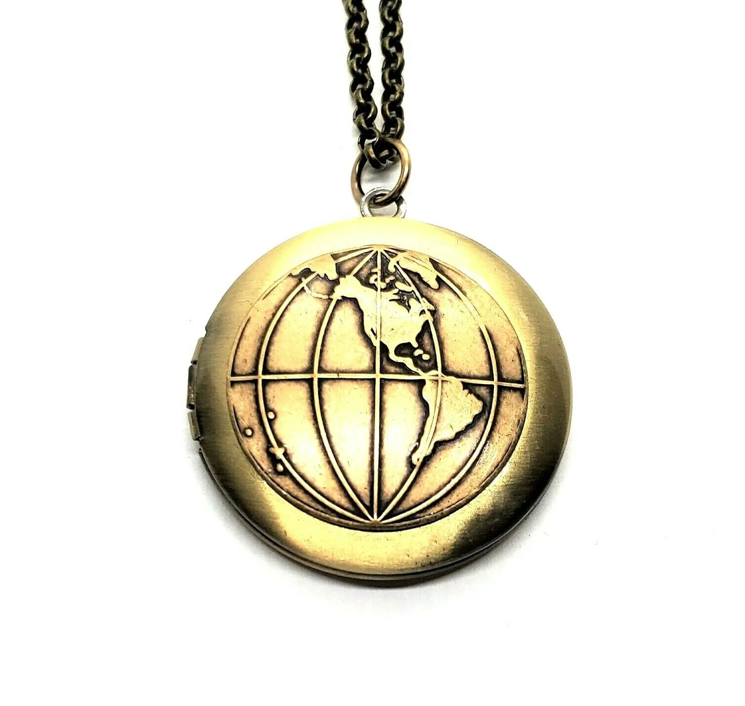 Handmade Globe Locket Necklace