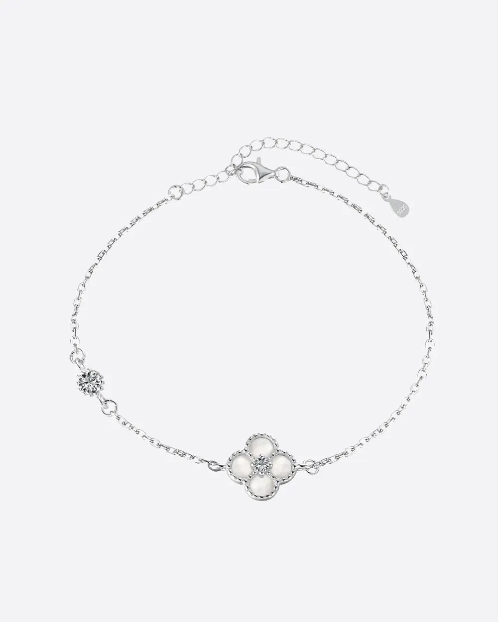ICY CLOVER BRACELET 925. - WHITE GOLD