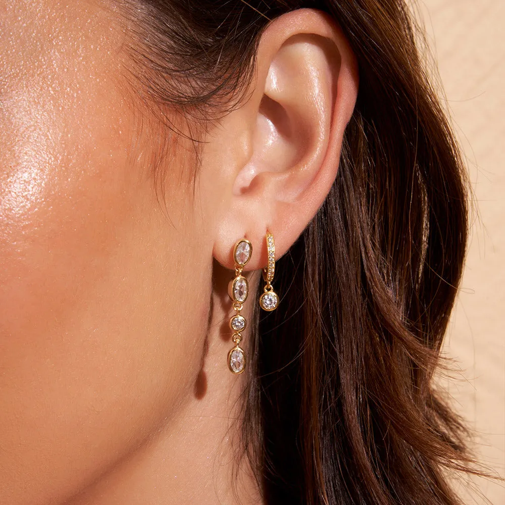 Isadora Gold Earrings - Stone