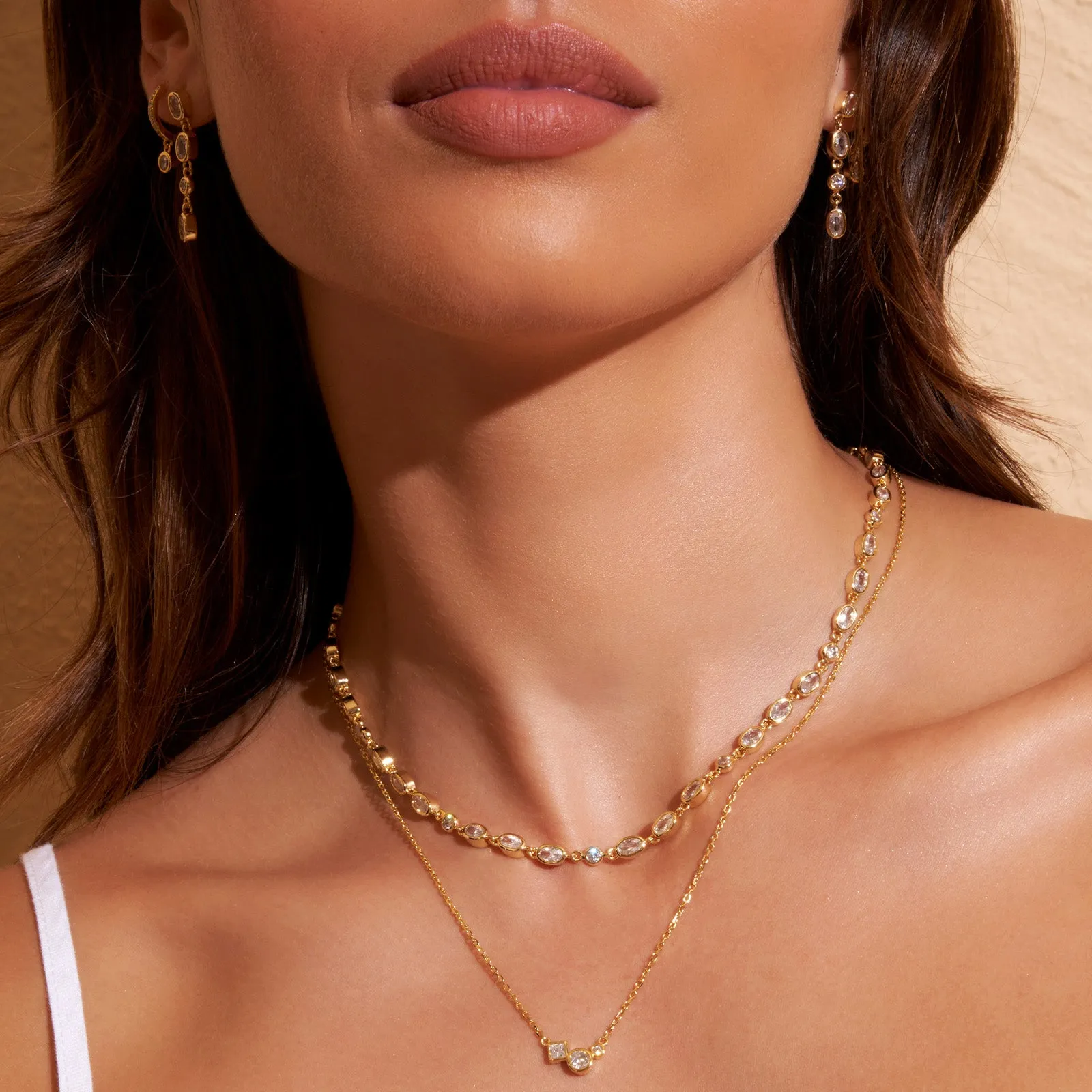 Isadora Gold Earrings - Stone