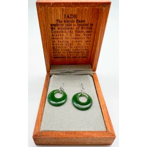 Jade Donut Dangle Earrings