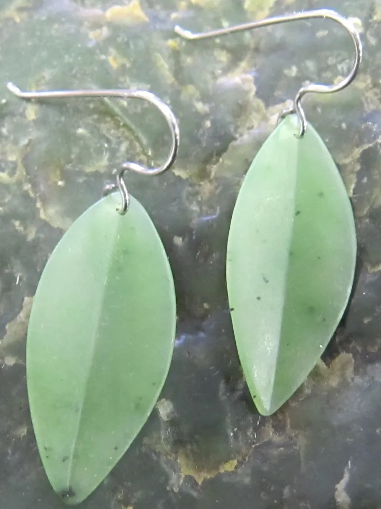Jade Leaf Earrings