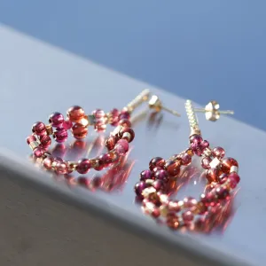 Jade Vine Garnet Earrings