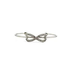 Joker & Witch Infinity Open Cuff Silver Bracelet for Women