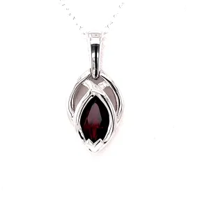 Kaleidoscope Red Garnet Celtic Style Pendant