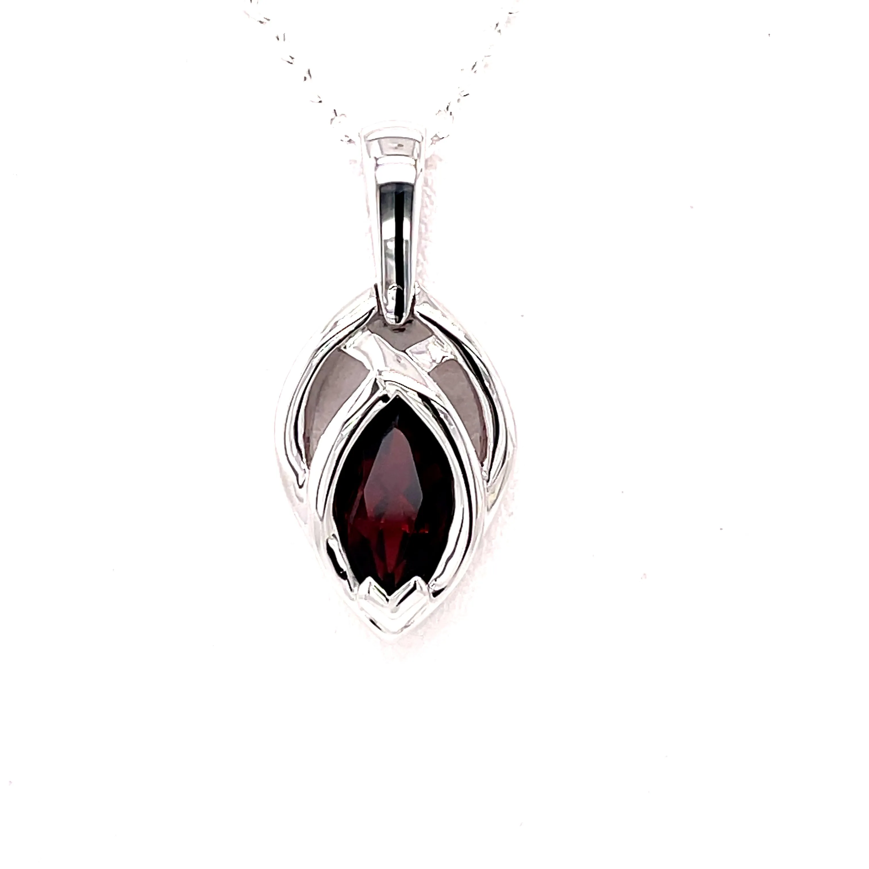 Kaleidoscope Red Garnet Celtic Style Pendant