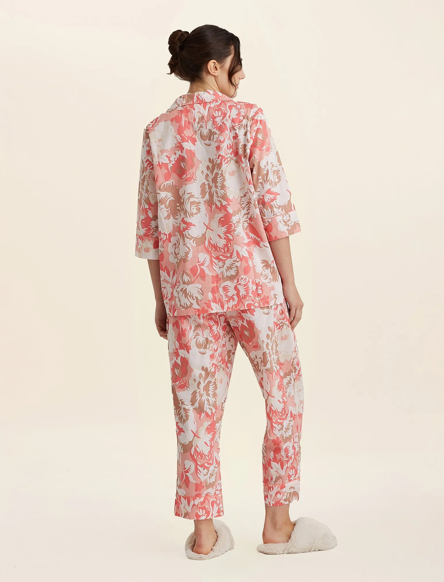 Karen Walker Ornamental Floral Crop PJ Shirt