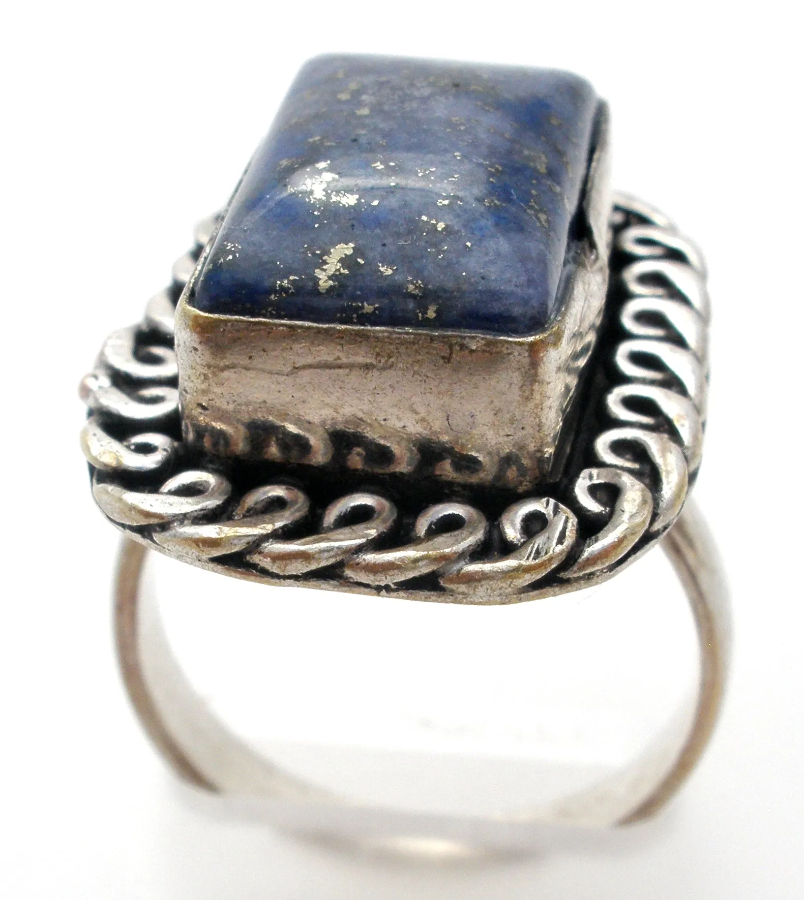 Lapis Lazuli Ring Sterling Silver Size 8