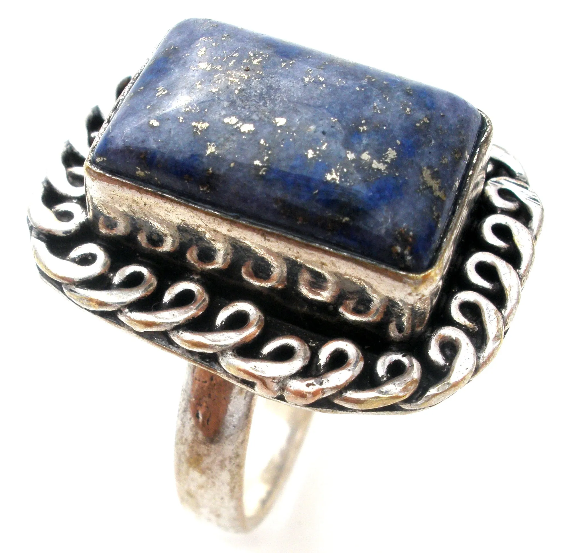 Lapis Lazuli Ring Sterling Silver Size 8