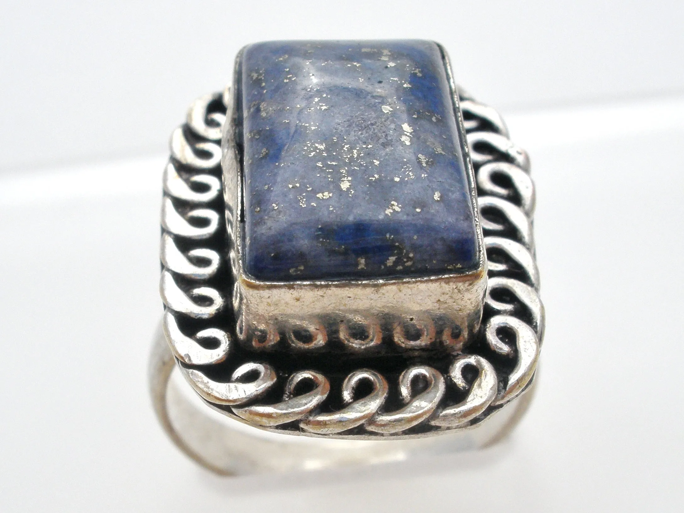 Lapis Lazuli Ring Sterling Silver Size 8