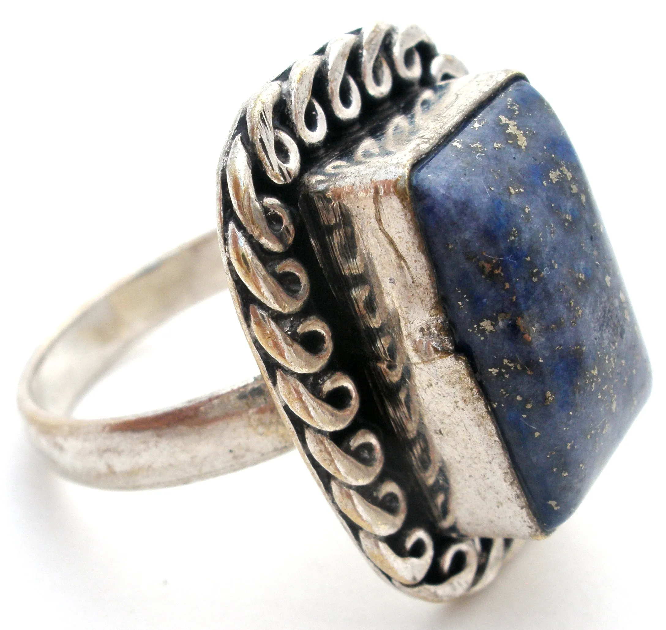 Lapis Lazuli Ring Sterling Silver Size 8