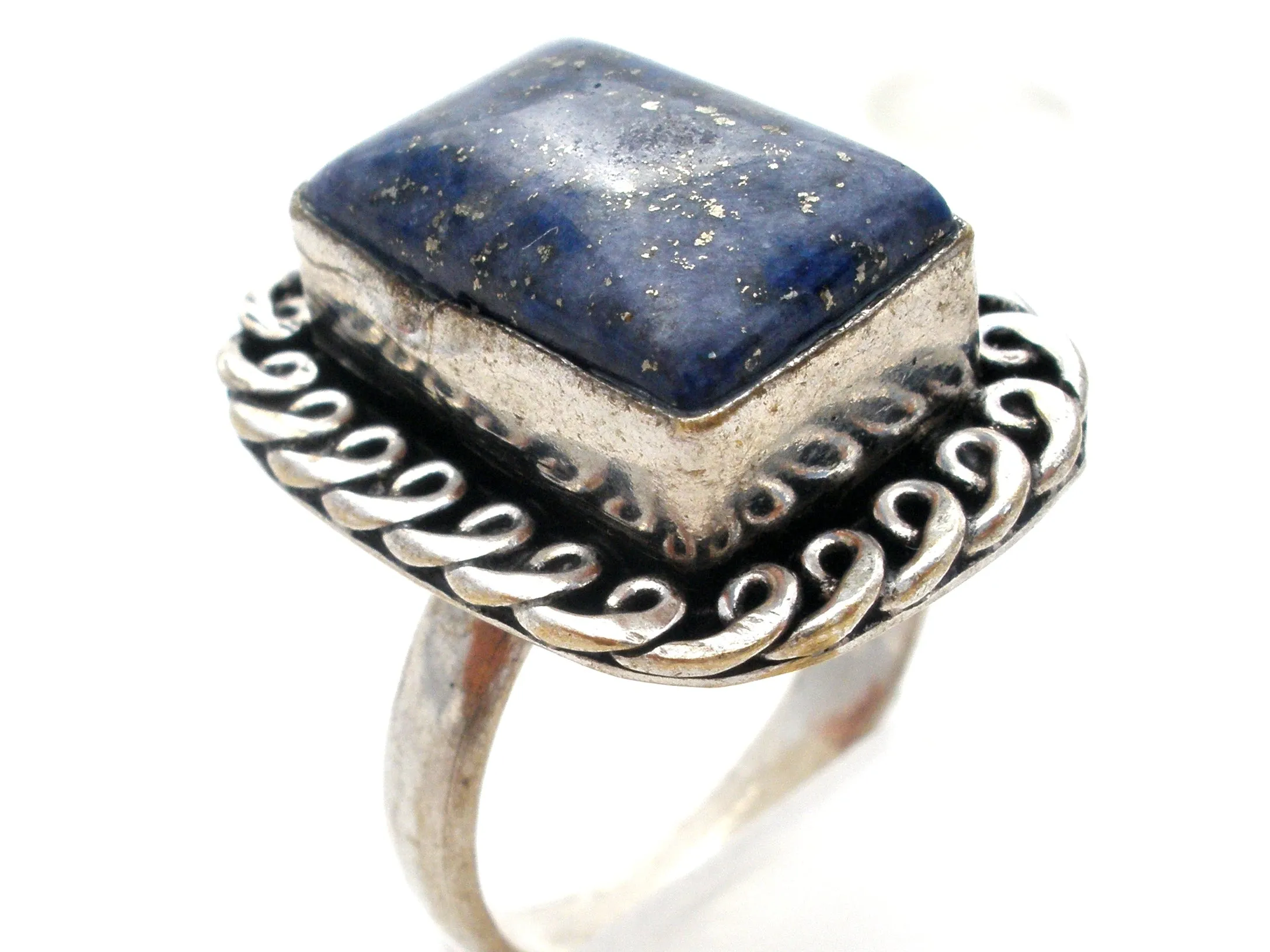 Lapis Lazuli Ring Sterling Silver Size 8