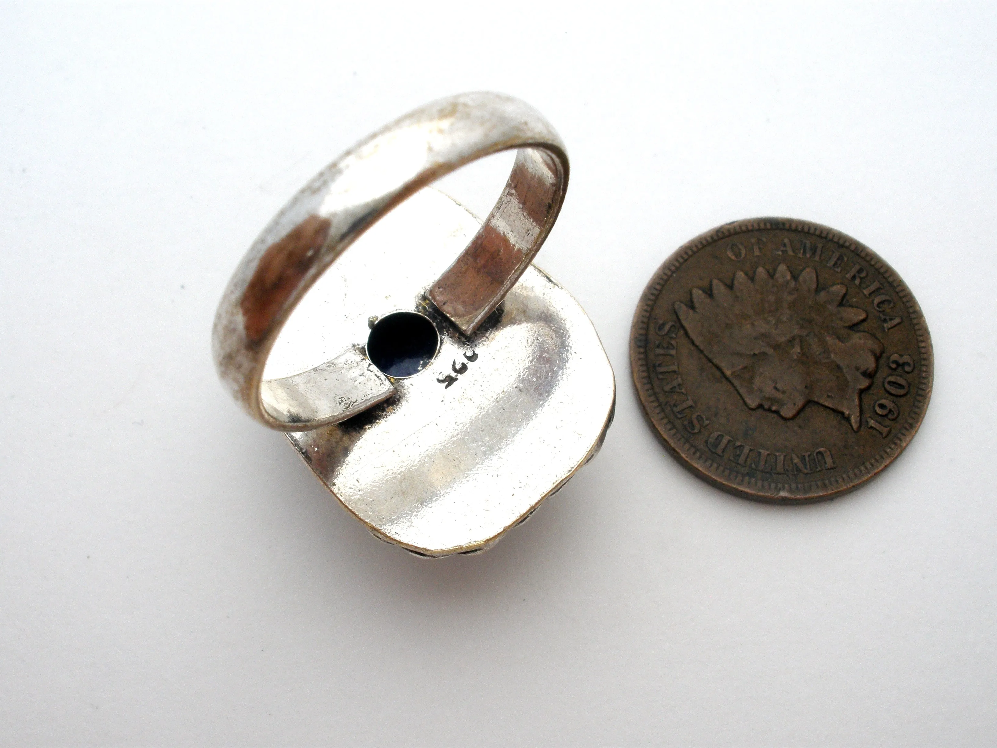 Lapis Lazuli Ring Sterling Silver Size 8