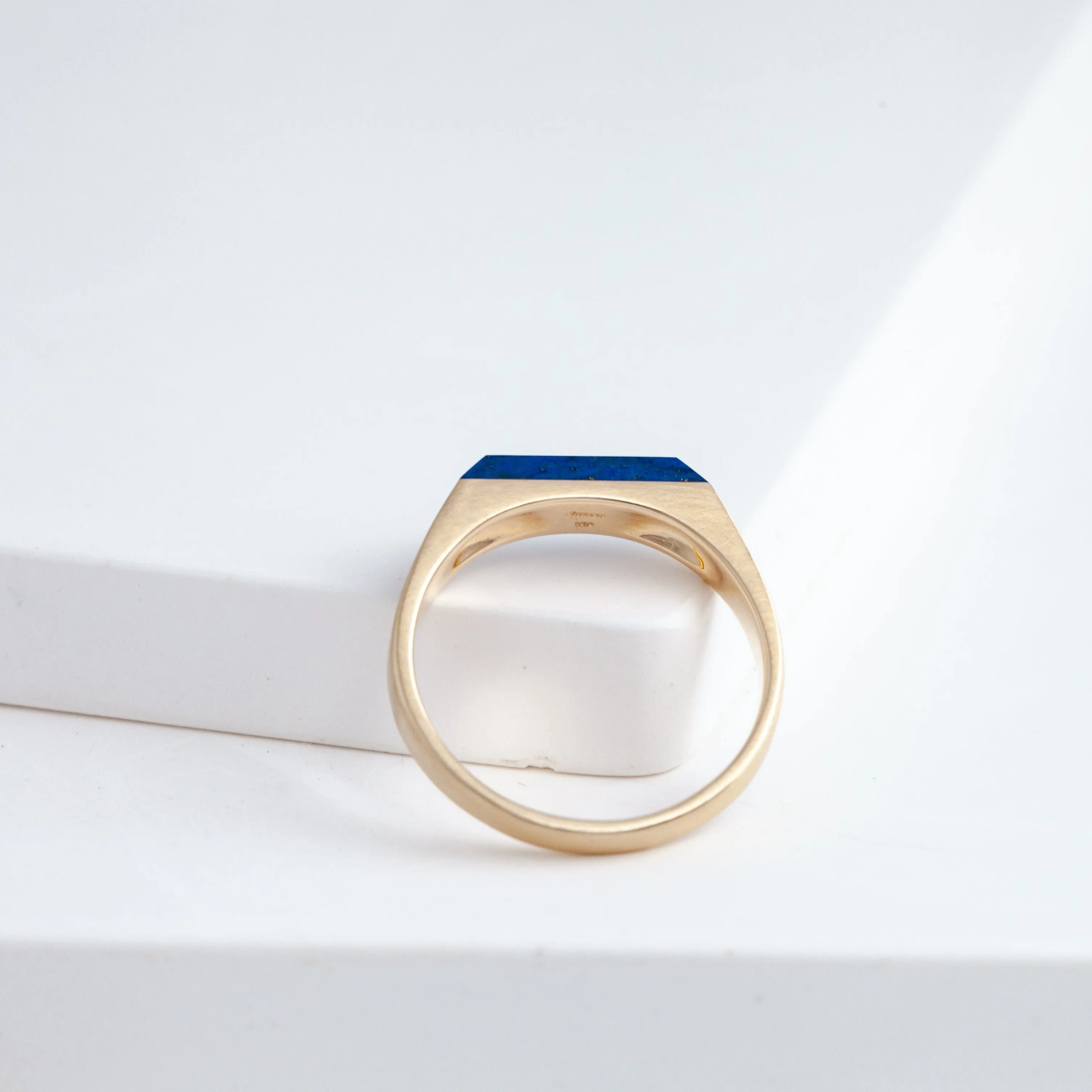 Lapis signet ring