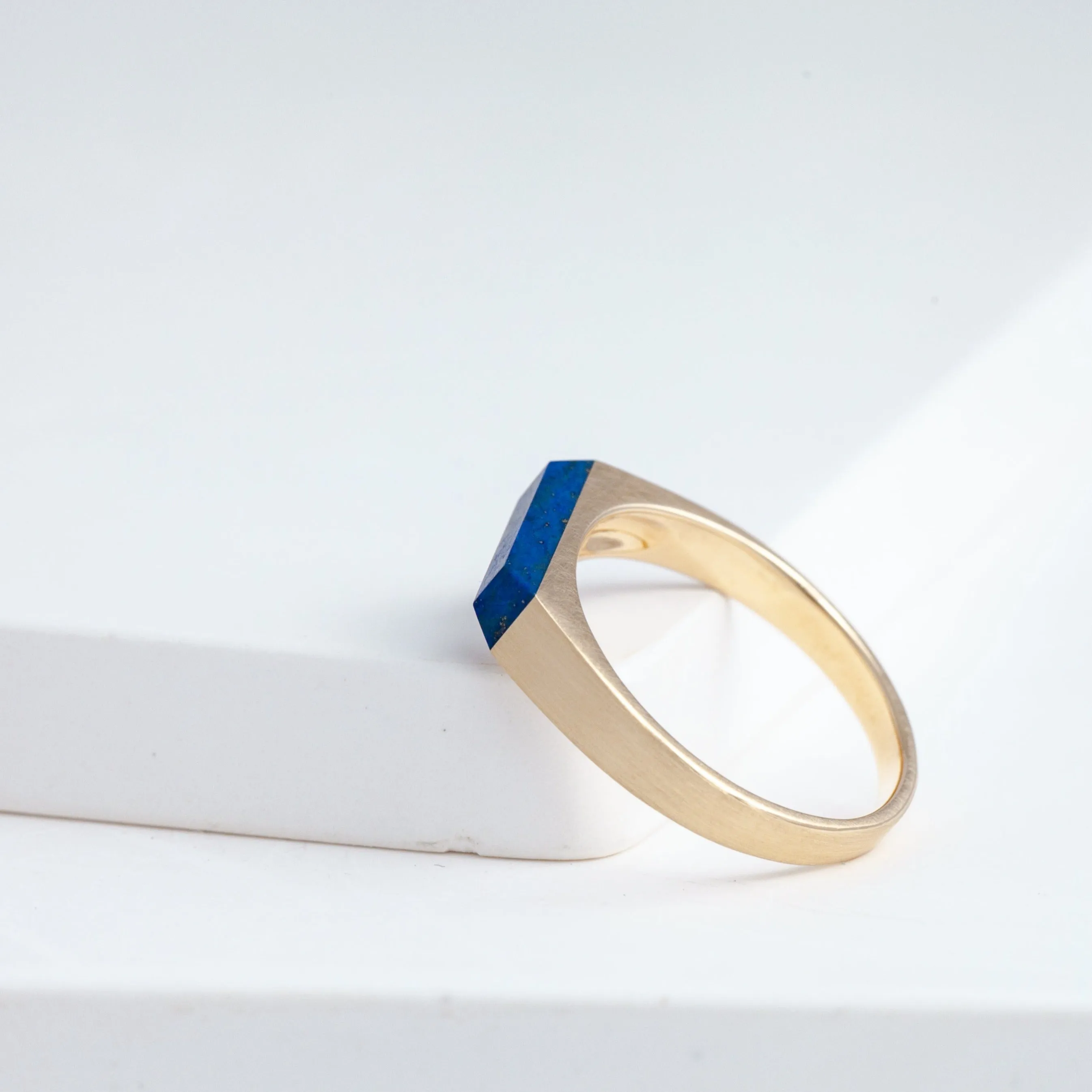 Lapis signet ring