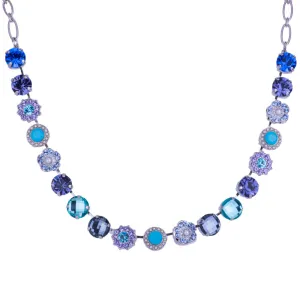 Large Rosette Necklace in "Electric Blue" *Custom*
