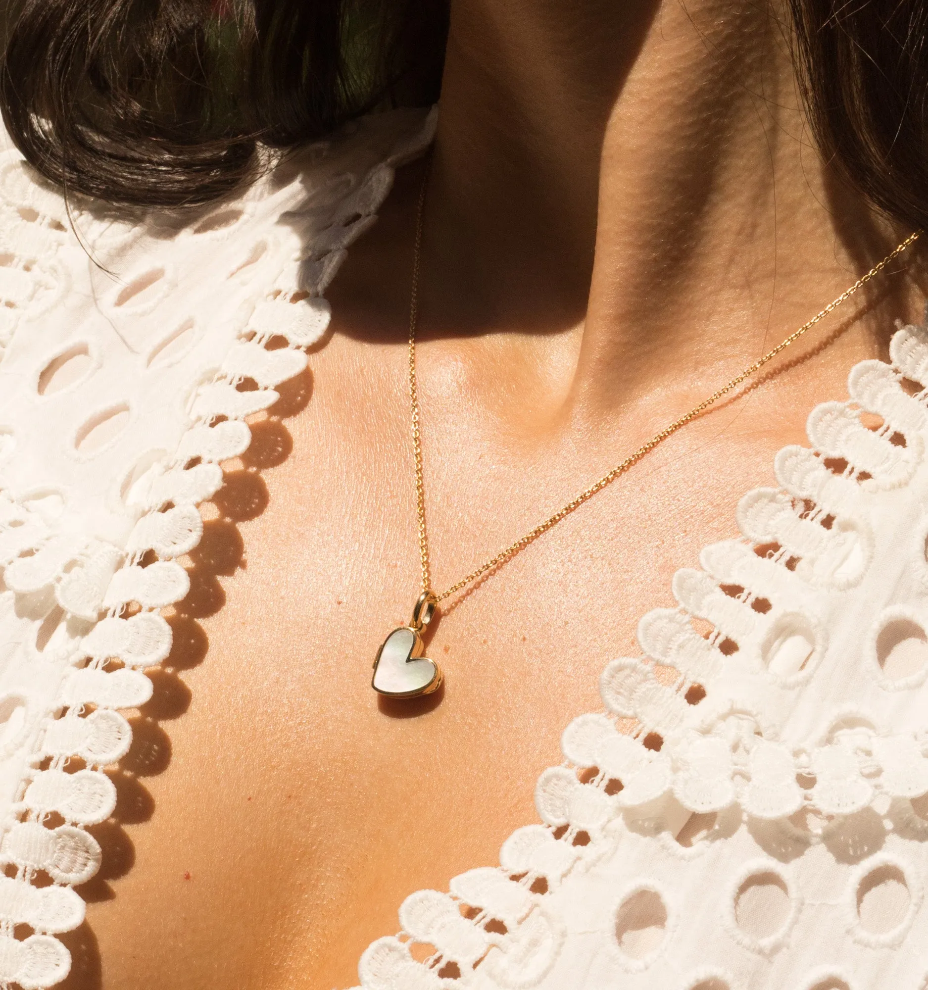 Locket Necklace And Heart Charm Set