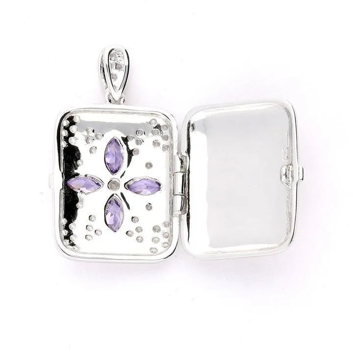 Lola Locket Silver Violette locket