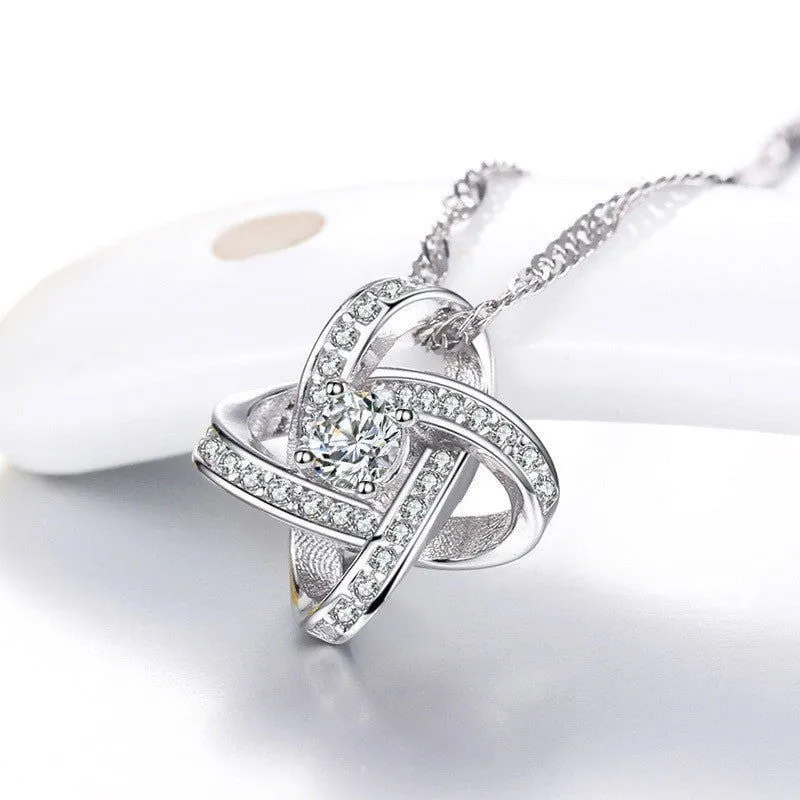 LovelyRLovely 925 Sterling Silver  AAA Zircon Mosaic Necklace & Pendant