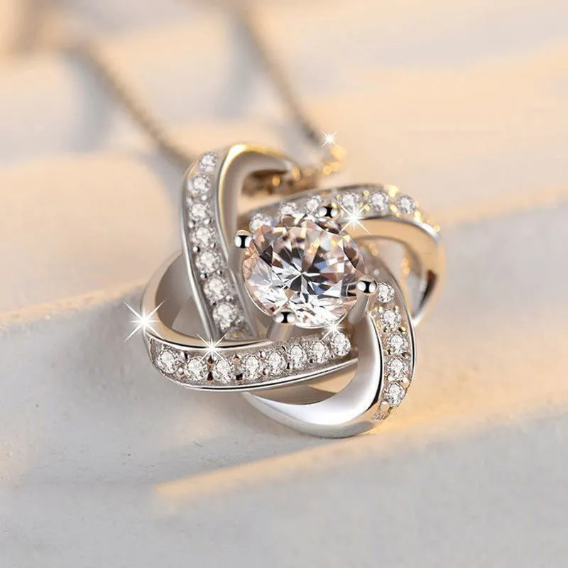 LovelyRLovely 925 Sterling Silver  AAA Zircon Mosaic Necklace & Pendant