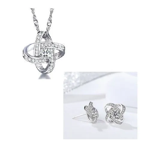 LovelyRLovely 925 Sterling Silver  AAA Zircon Mosaic Necklace & Pendant
