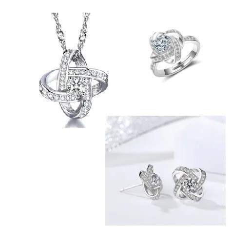 LovelyRLovely 925 Sterling Silver  AAA Zircon Mosaic Necklace & Pendant