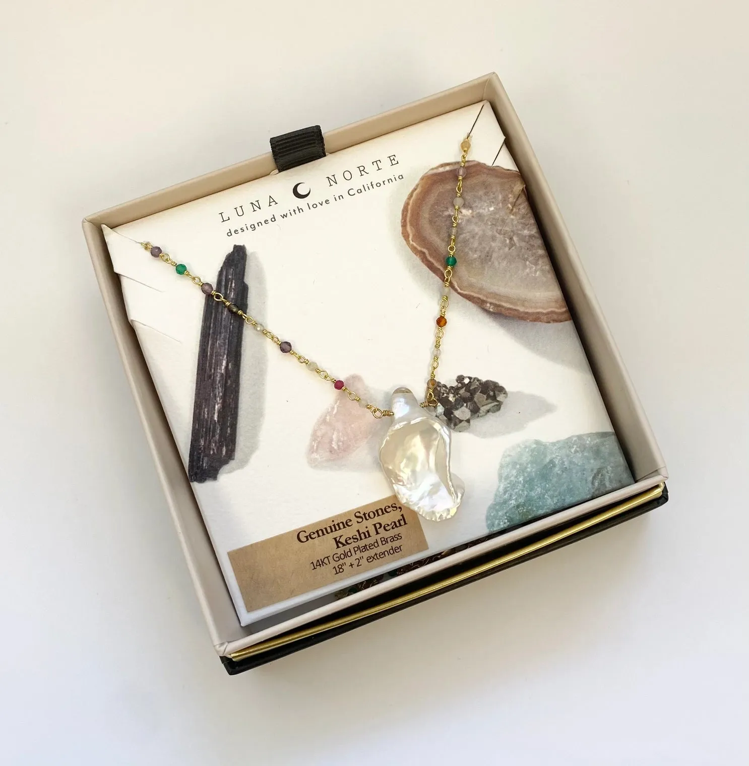 Luna Norte | Keshi Pearl Gemstone Necklace