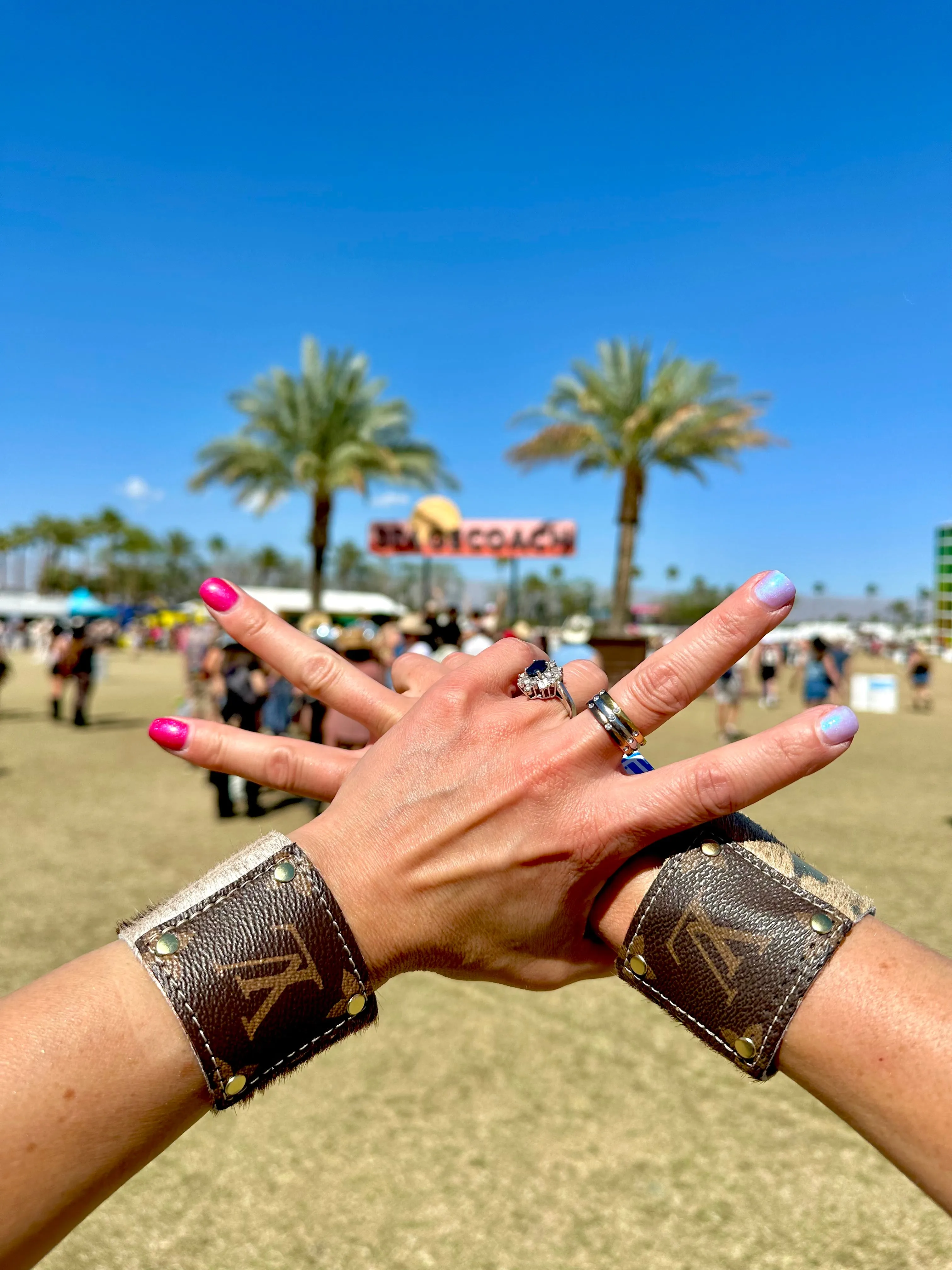LV Leather Cuff bracelet