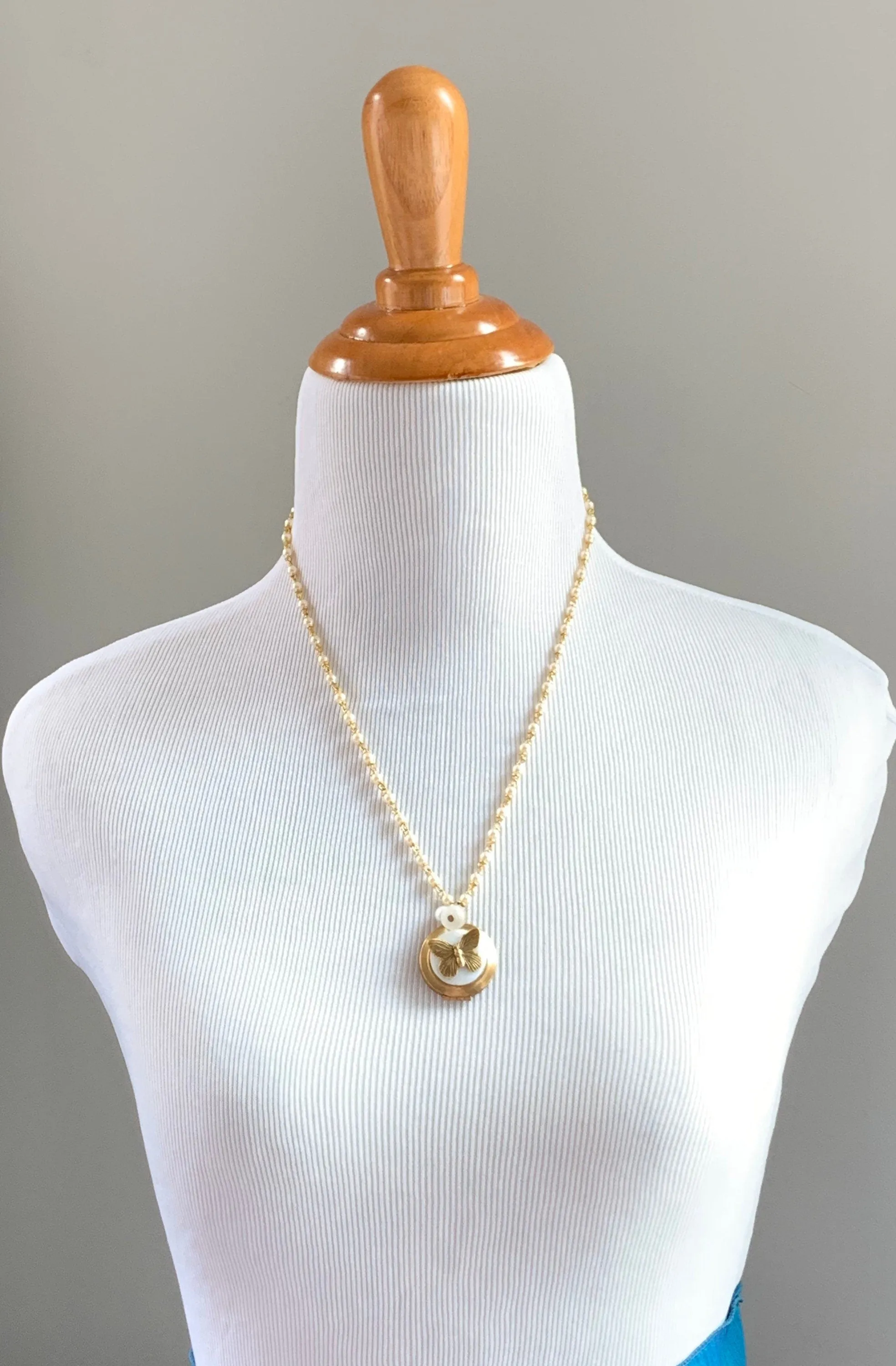 Mariposa Locket Charm Necklace