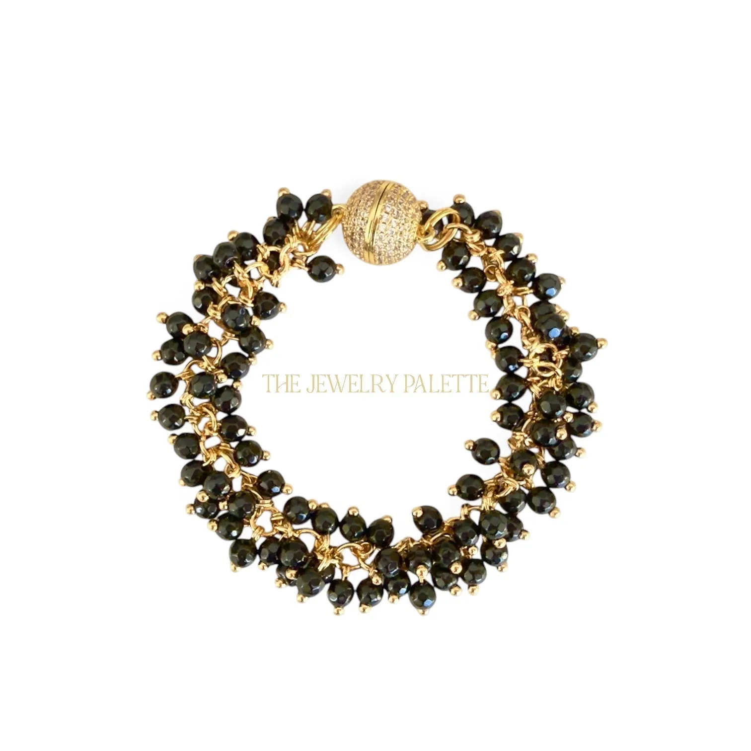 Mersana black onyx pendant choker necklace