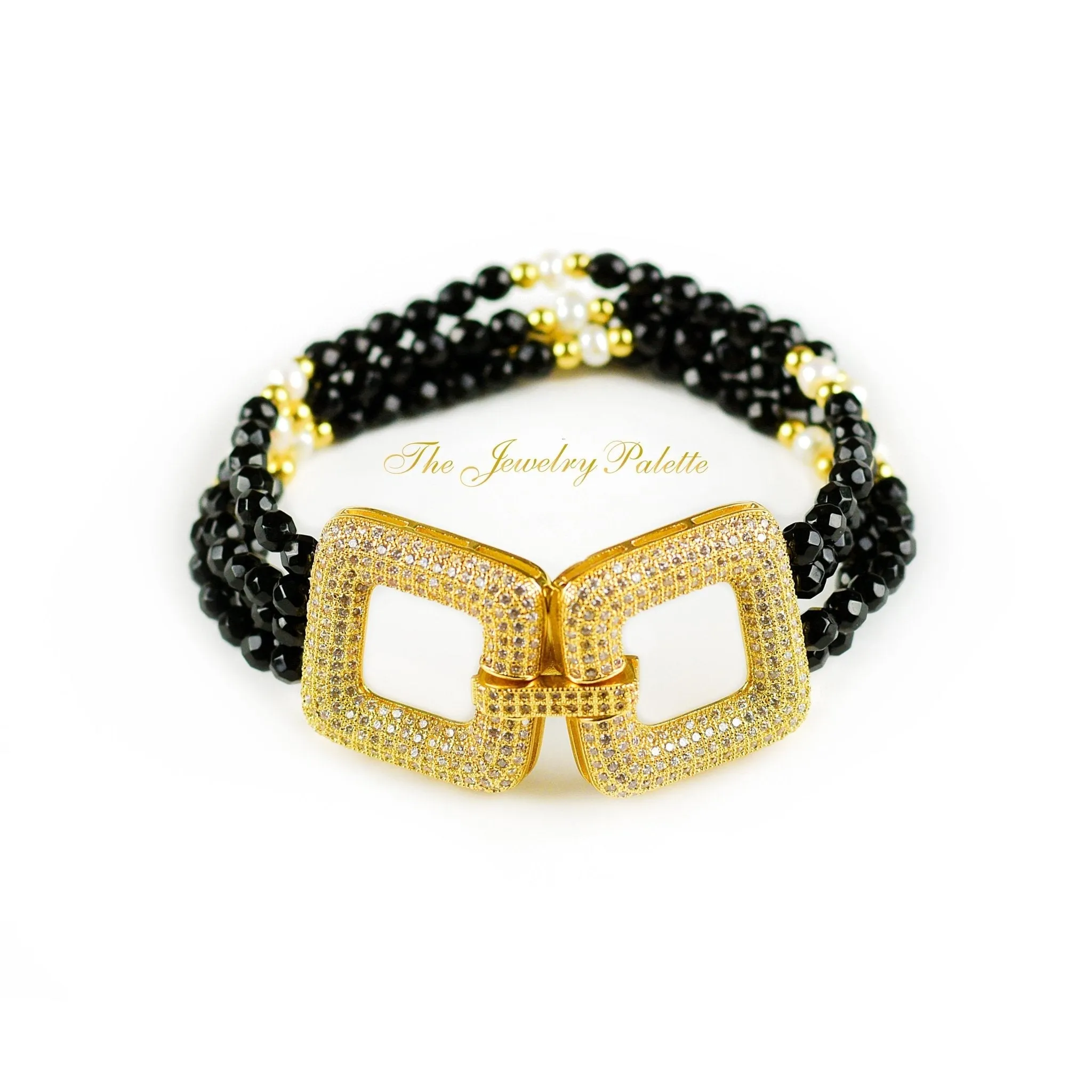 Mersana black onyx pendant choker necklace