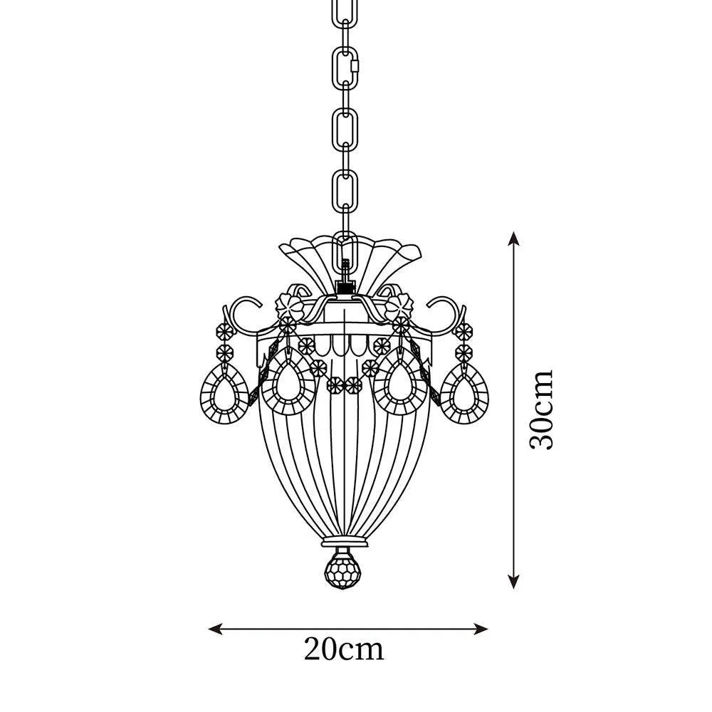 Mesas Crystal Pendant Lamp 7.8″- 11.8″