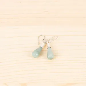 MMS5042 - Jade Teardrop Earrings Light Green