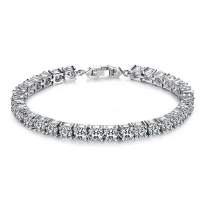 Moissanite Bull Head S925 Sterling Silver Tennis Bracelet for Women
