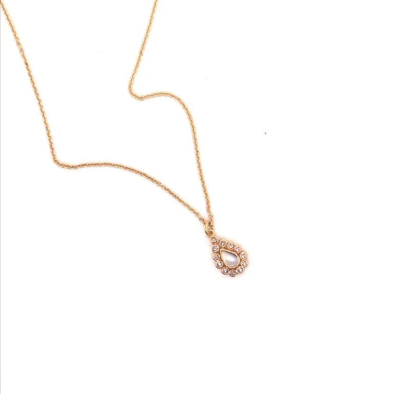 Moonstone Pear Necklace