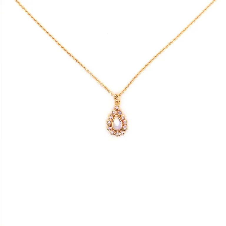 Moonstone Pear Necklace