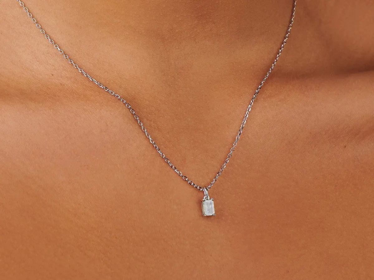 Moonstone Silver Necklace
