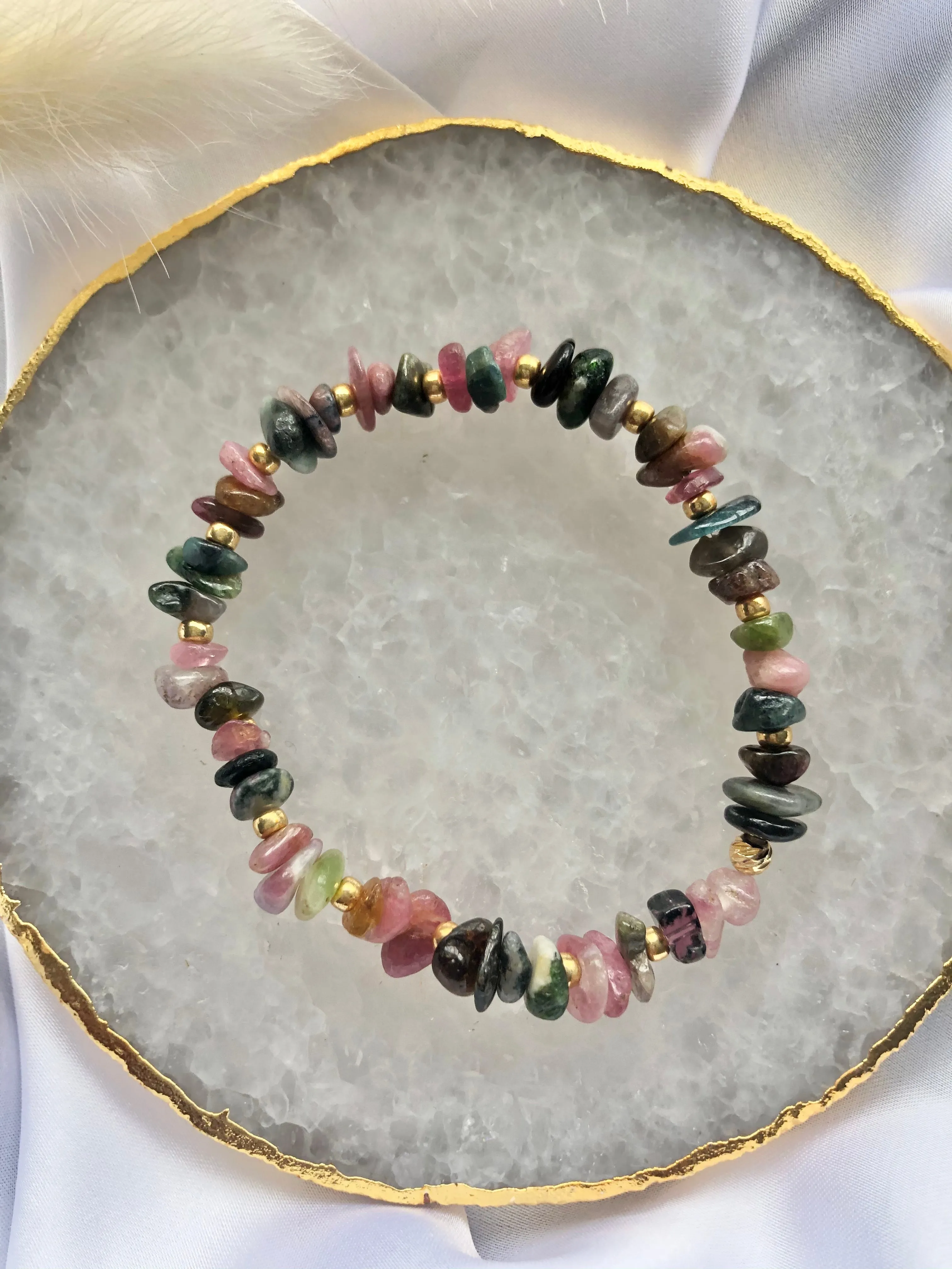 Multi-Coloured Tourmaline Bracelet