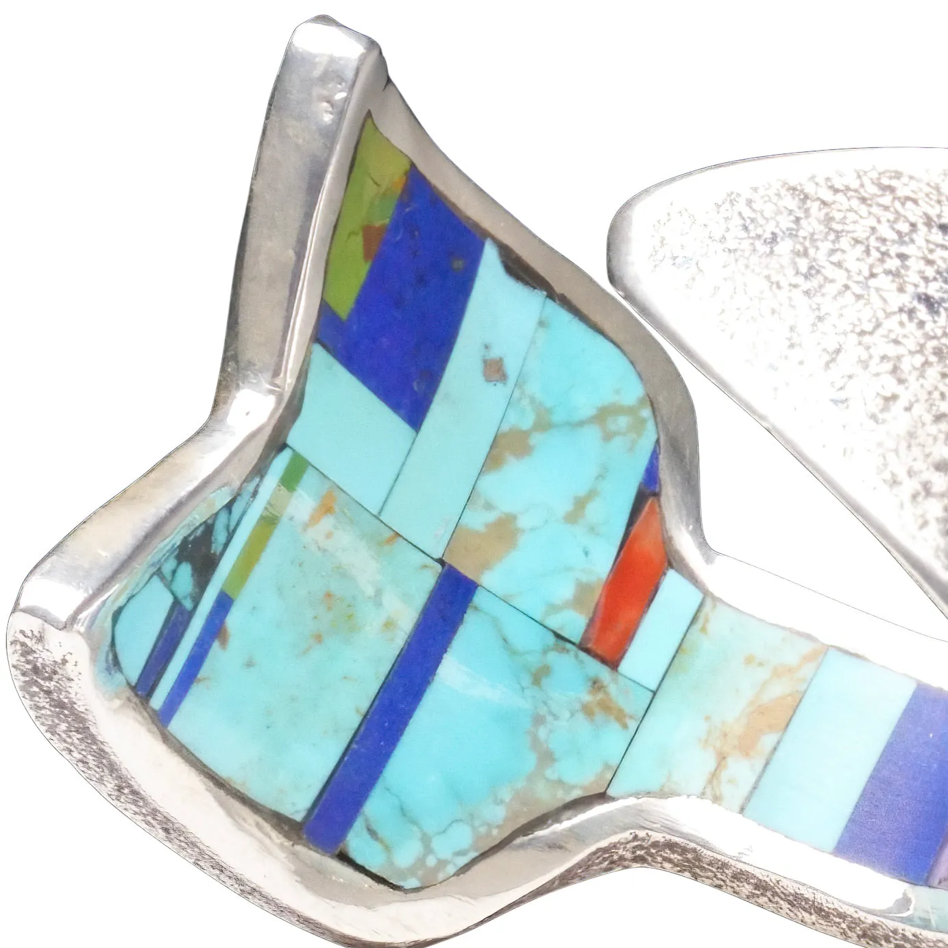 Multi-Stone Tufa Cast Inlay Bracelet | Lester James