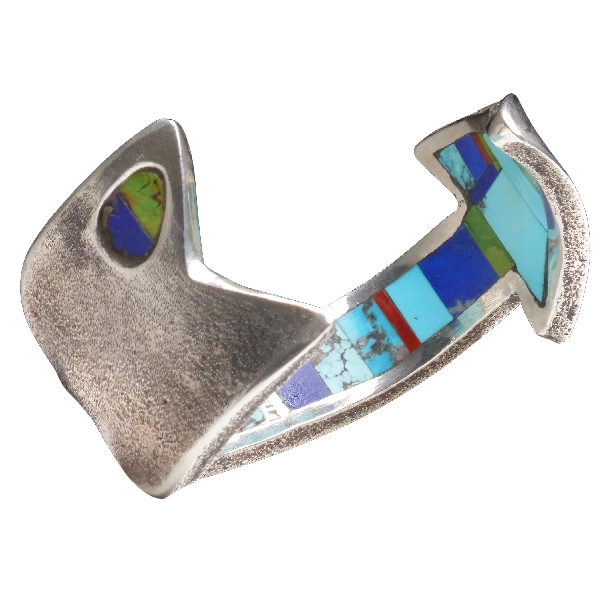 Multi-Stone Tufa Cast Inlay Bracelet | Lester James