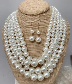 Multi Strand Pearl Set
