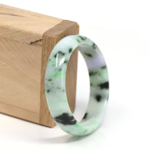 Natural Jadeite Lavender Green Bangle Bracelet (54mm)#SZS1006