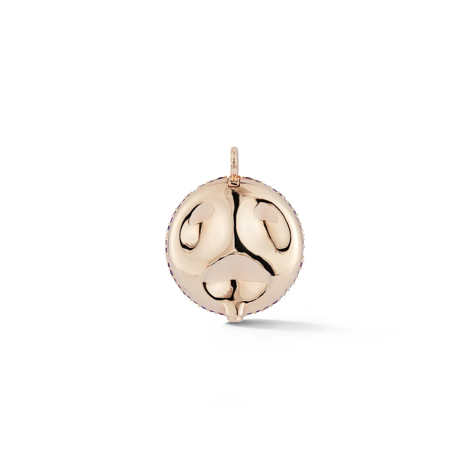 OC X WF 18K LARGE DIAMOND PEBBLE LOCKET