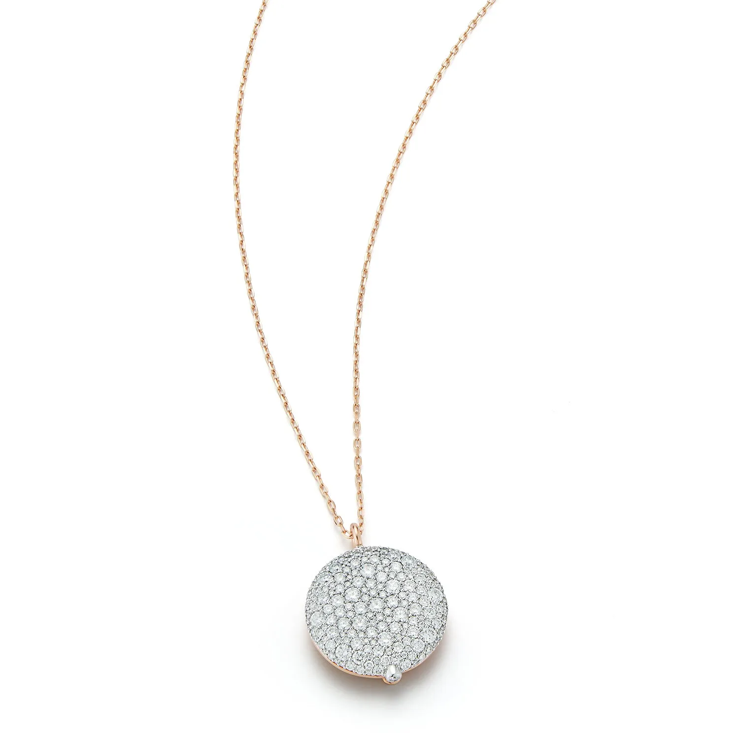 OC X WF 18K LARGE DIAMOND PEBBLE LOCKET