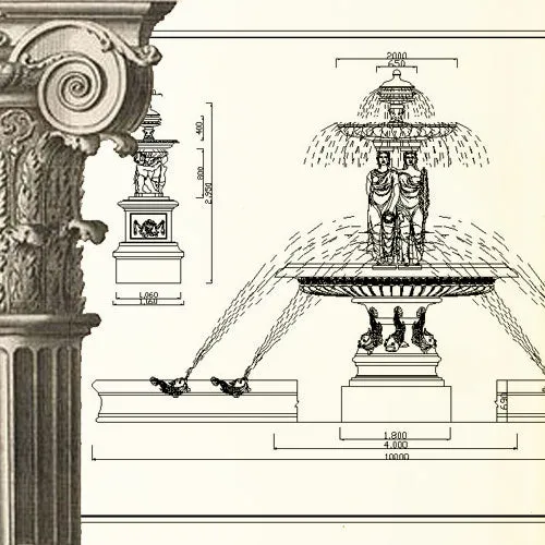 Ornamental Parts of Architecture -☆Architectural Decorative CAD Blocks☆ V.13
