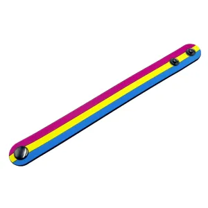Pansexual Striped Rubber Bracelet