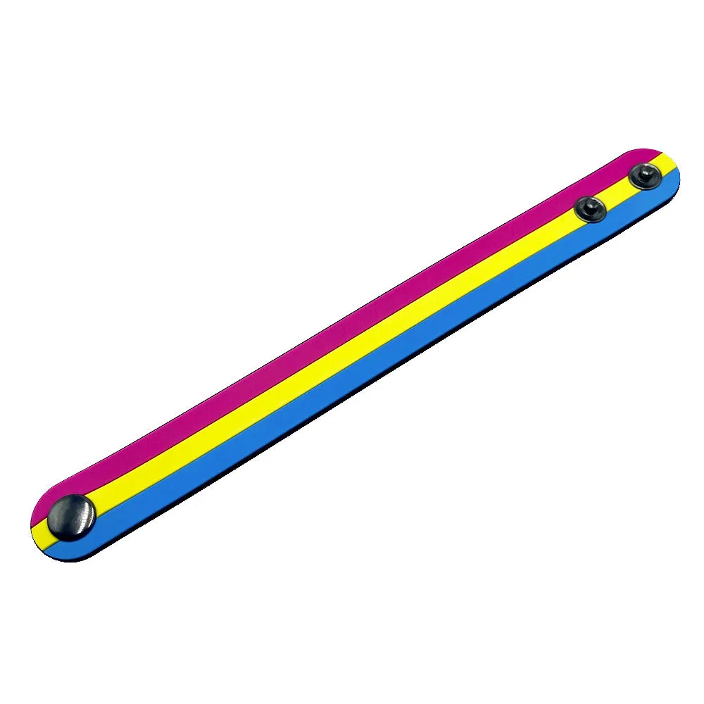 Pansexual Striped Rubber Bracelet