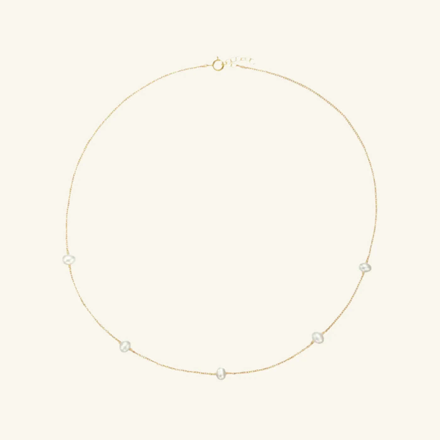 Pearl Station Chain Necklace
