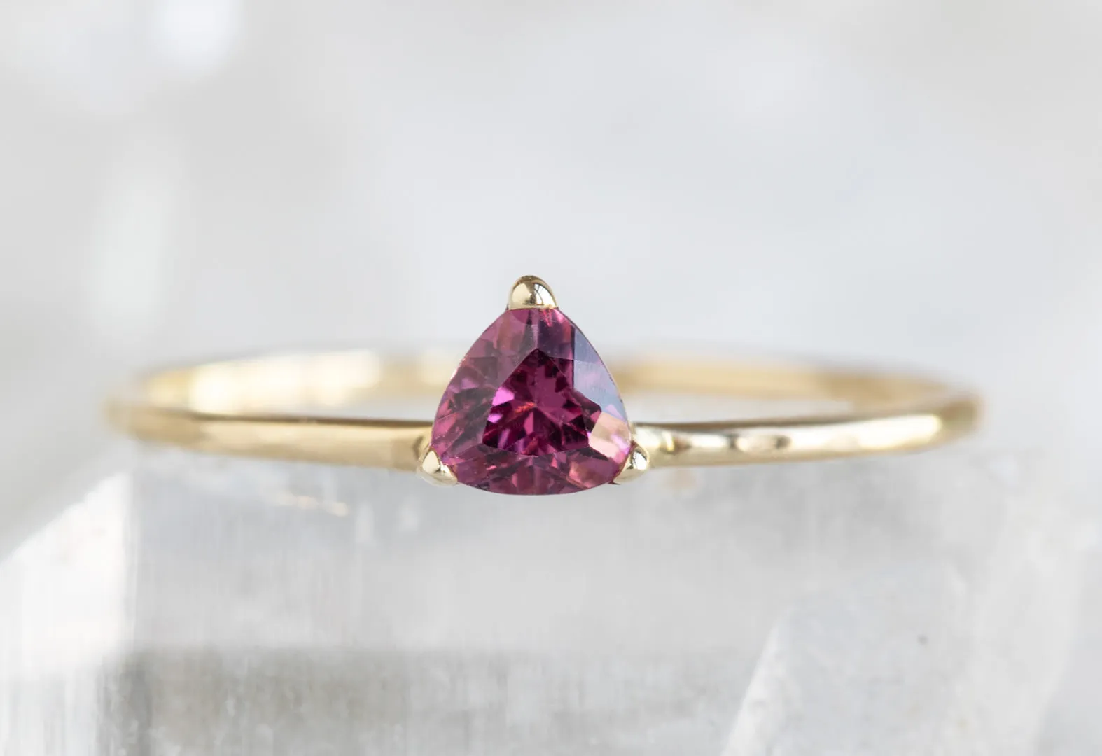 Pink Garnet Crown Ring