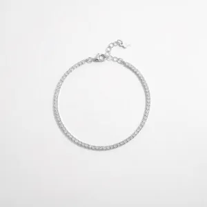 Precious Gem 925 Sterling Silver Inlaid Zircon Womens Bracelet